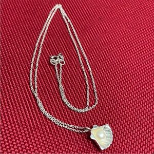 925 sterling silver necklace and natural pearl